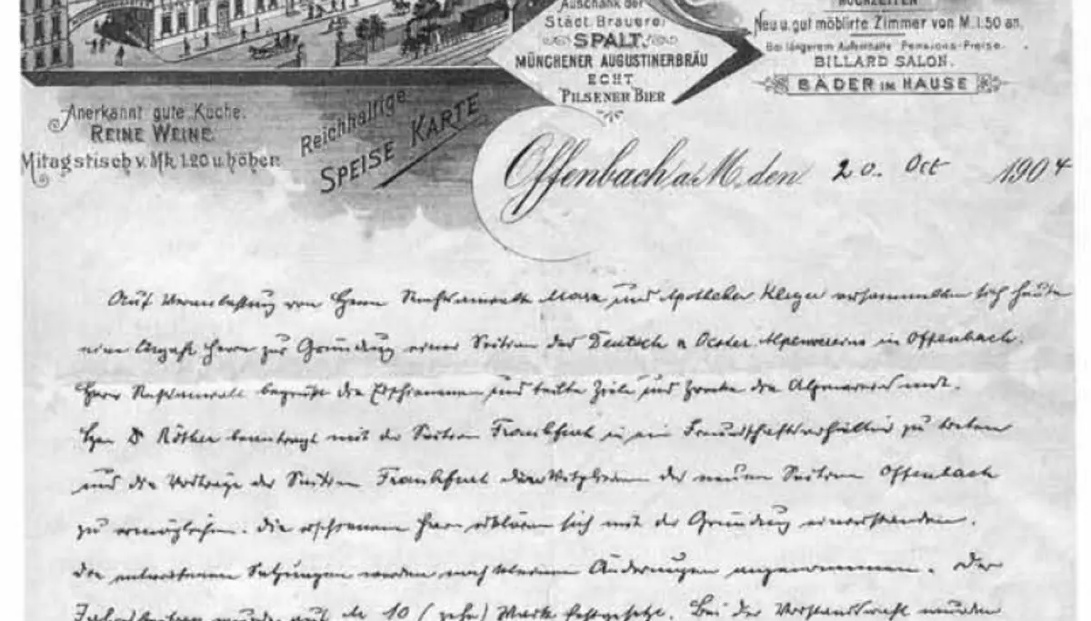 Gründungsurkunde | © DAV Offenbach