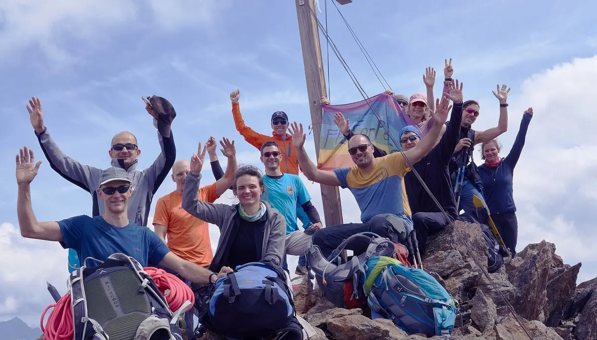 Klettergruppe auf dem Wurmtaler Kopf 2019 | © DAV Offenbach