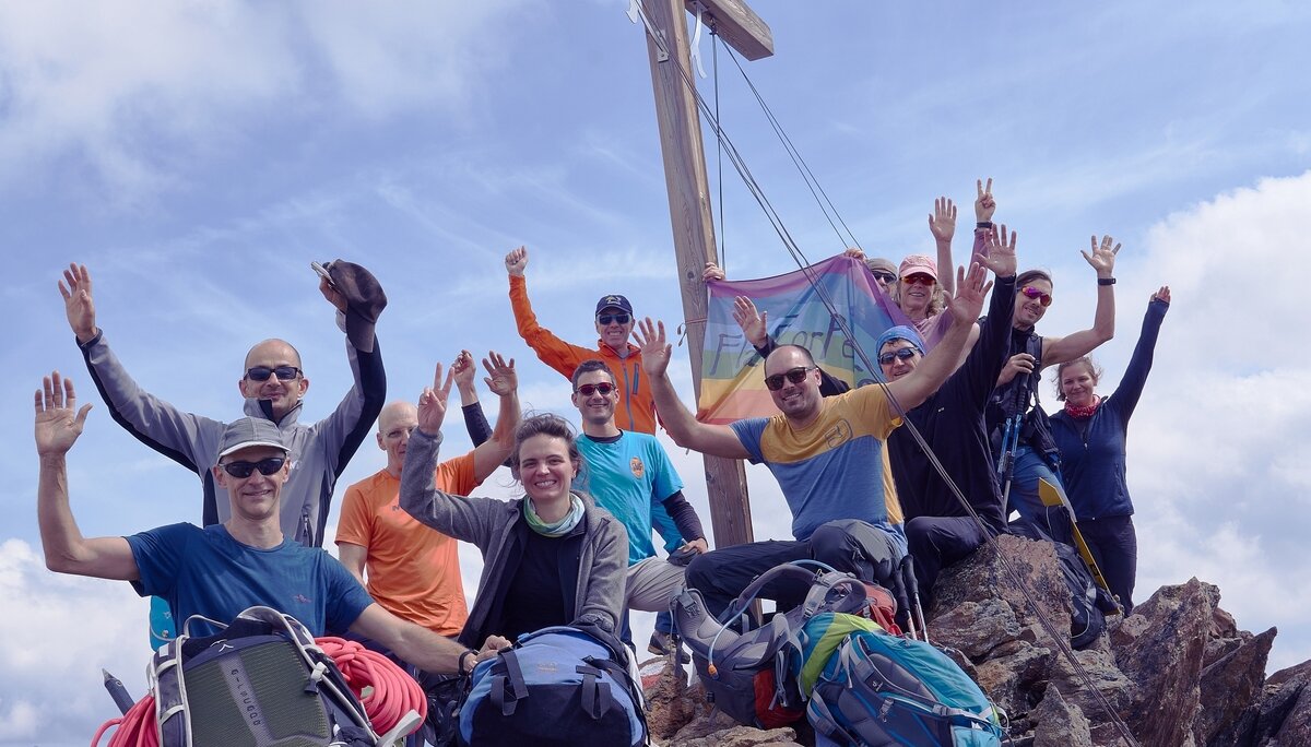 Klettergruppe auf dem Wurmtaler Kopf 2019 | © DAV Offenbach
