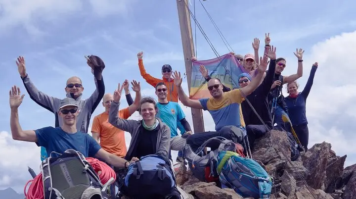 Klettergruppe auf dem Wurmtaler Kopf 2019 | © DAV Offenbach