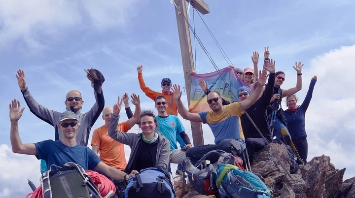 Klettergruppe auf dem Wurmtaler Kopf 2019 | © DAV Offenbach