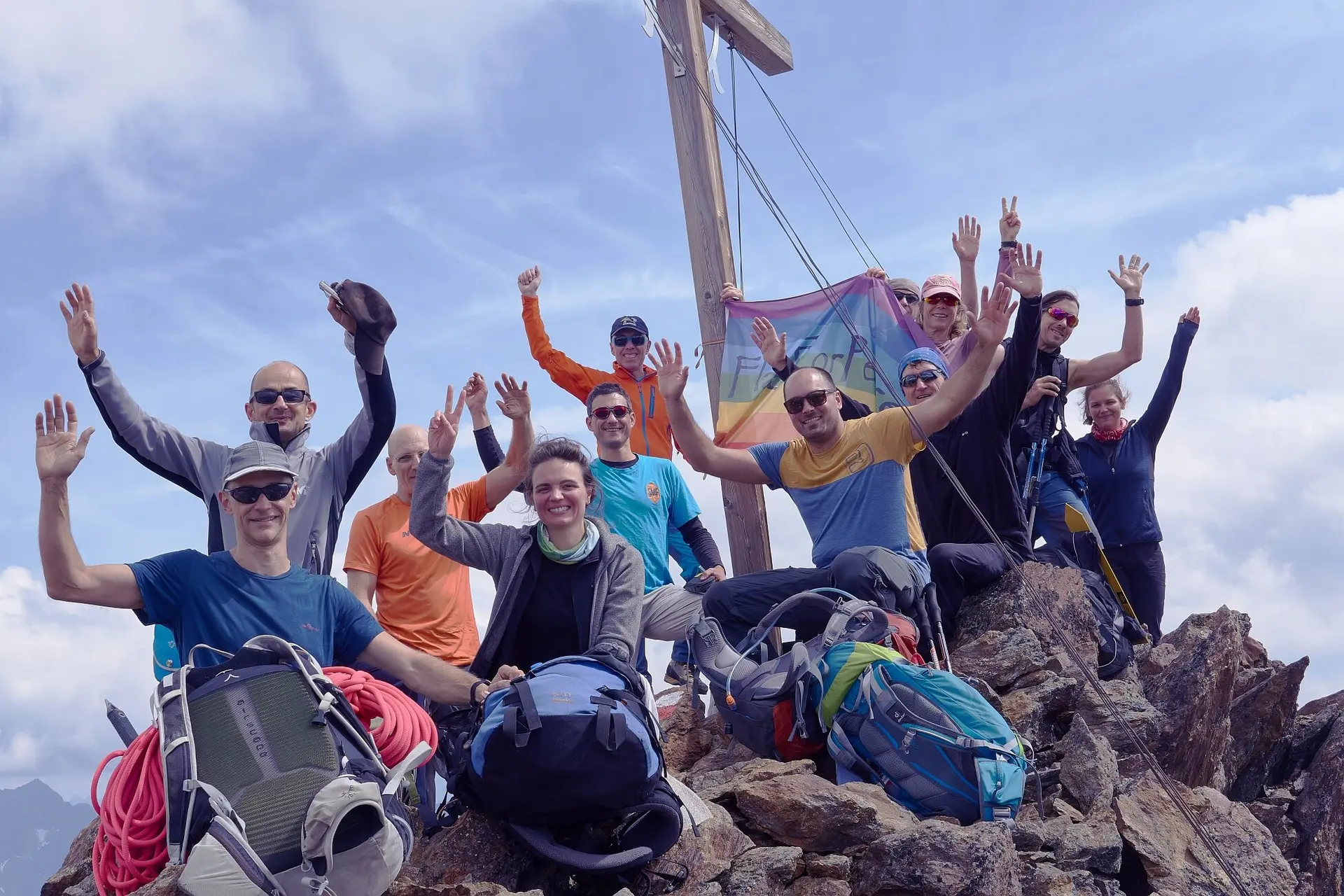 Klettergruppe auf dem Wurmtaler Kopf 2019 | © DAV Offenbach