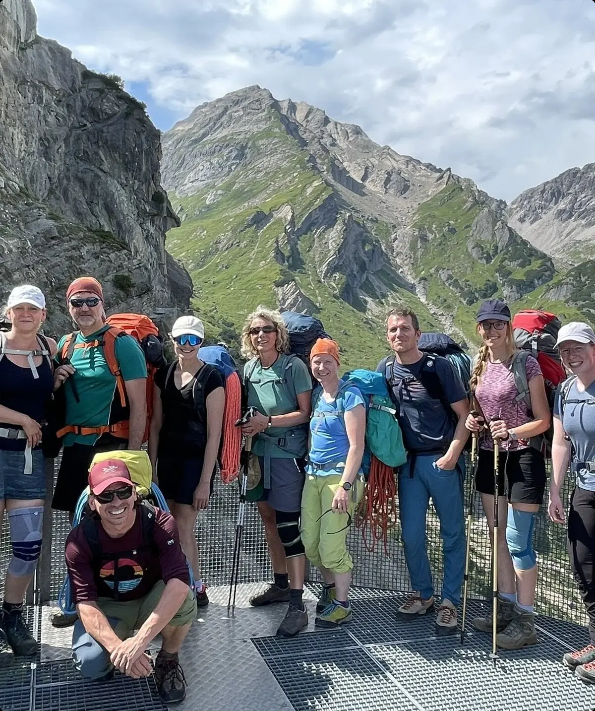 Klettergruppe vor dem Muttekopf | © DAV Offenbach, Michael Jehrke