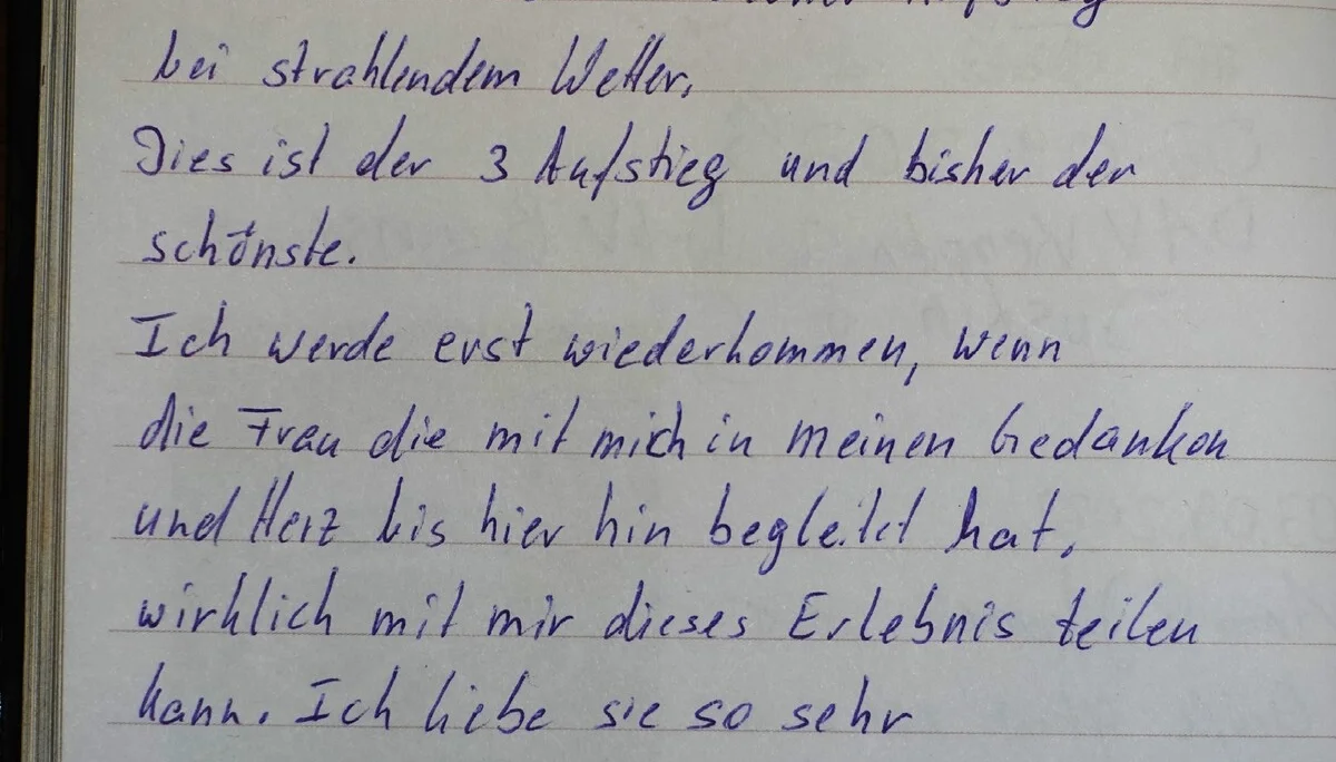 Eintrag Gipfelbuch Wurmtaler Kopf | © DAV Offenbach