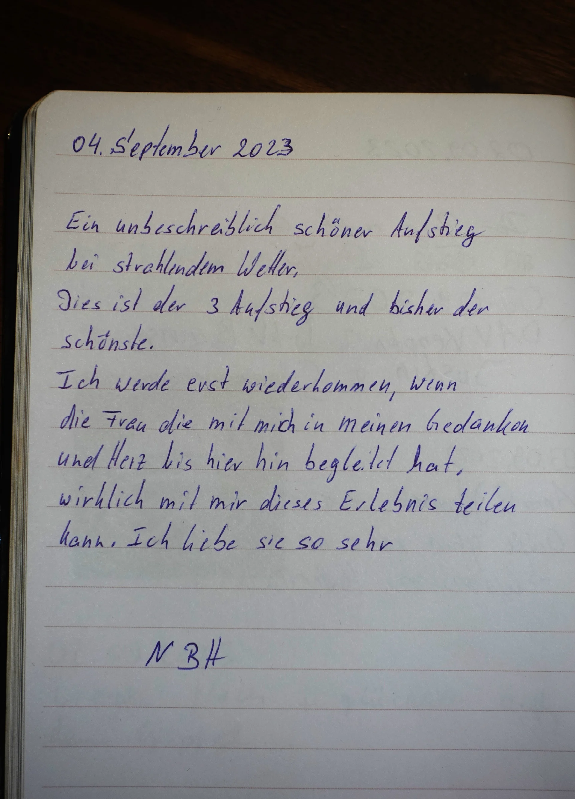 Eintrag Gipfelbuch Wurmtaler Kopf | © DAV Offenbach