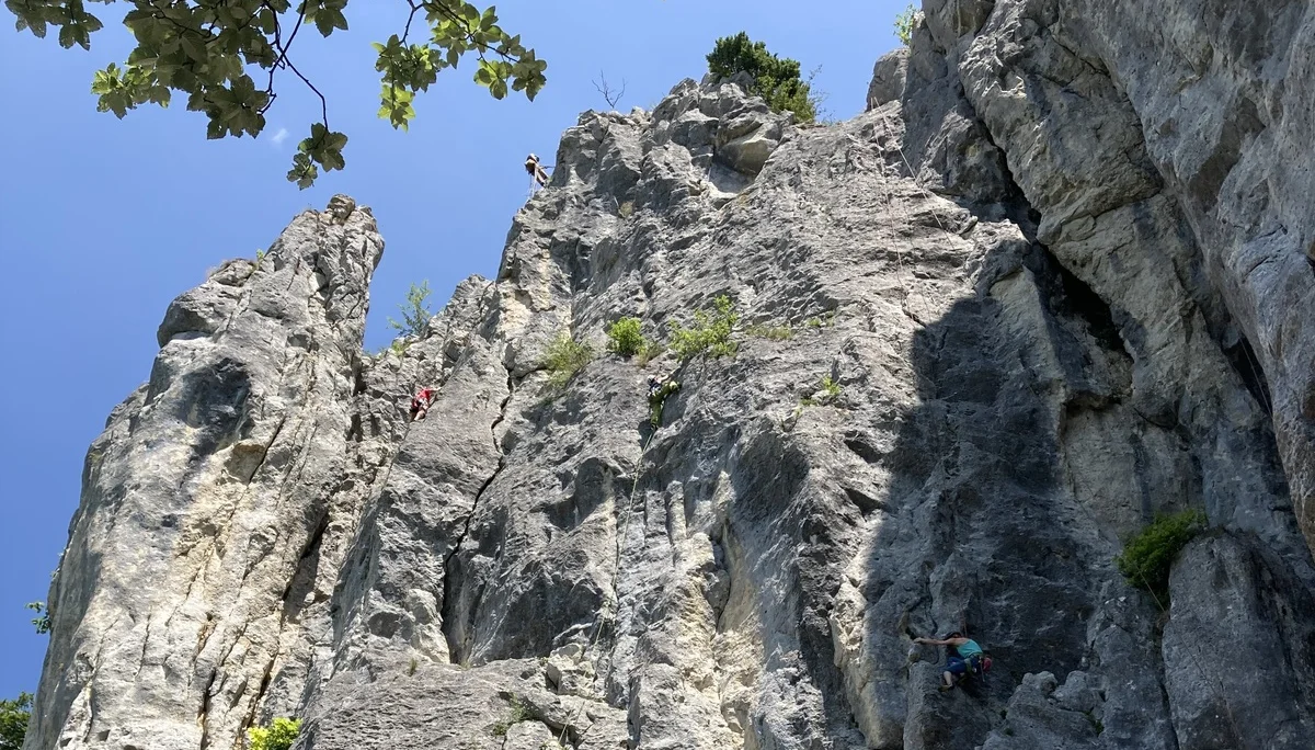 © DAV Offenbach, Klettern an der Dritten Zinne im oberen Donautal