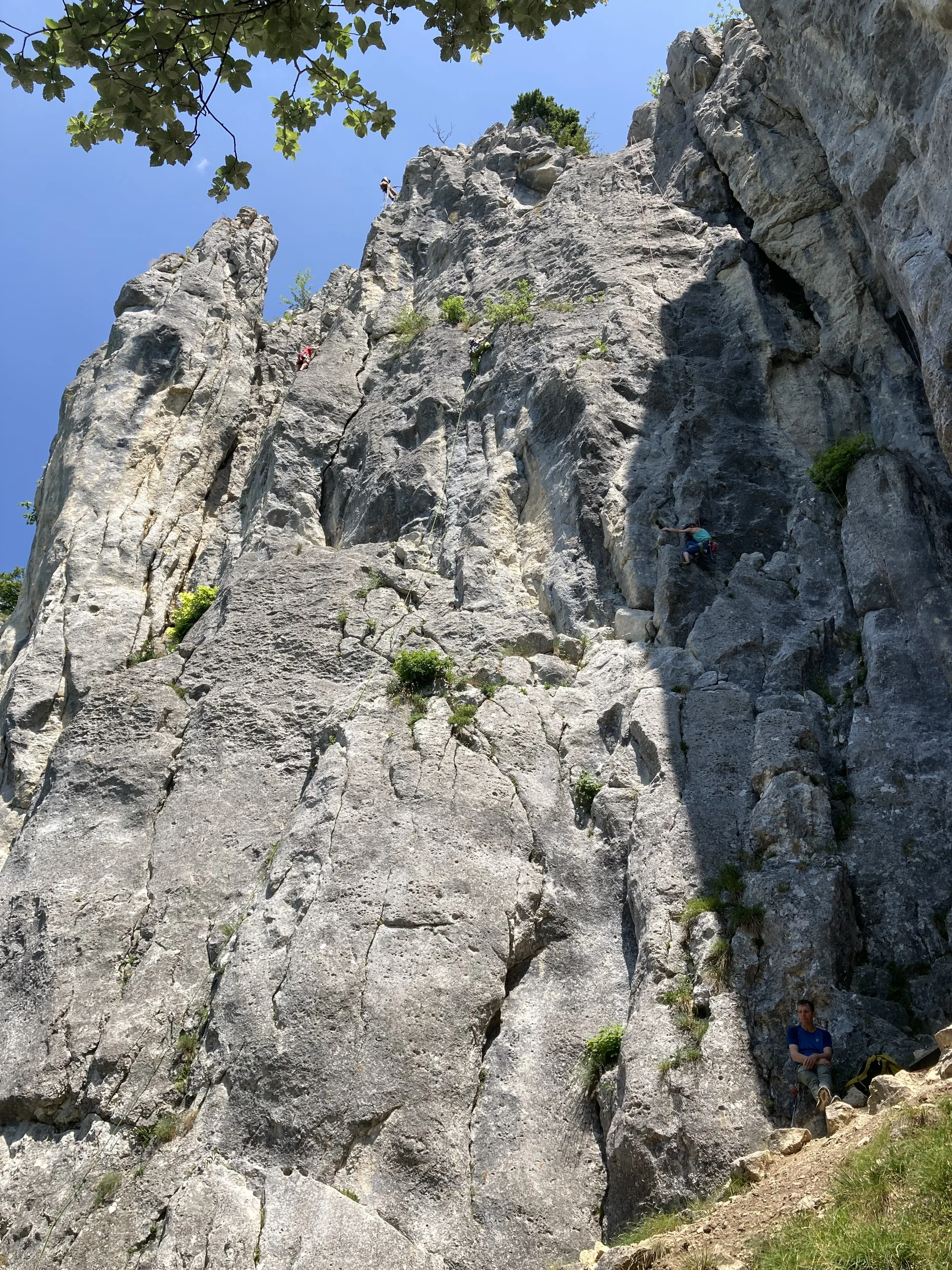 © DAV Offenbach, Klettern an der Dritten Zinne im oberen Donautal