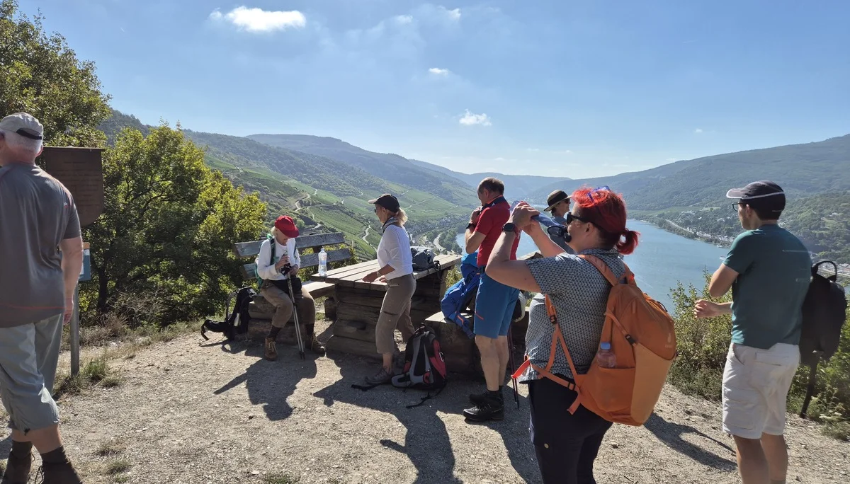 Pause mit Rheinblick | © DAV Offenbach, Jeannette Peters