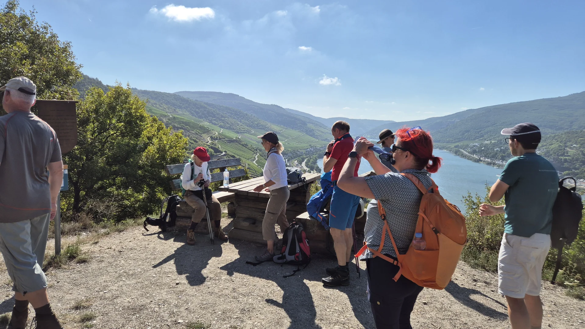 Pause mit Rheinblick | © DAV Offenbach, Jeannette Peters