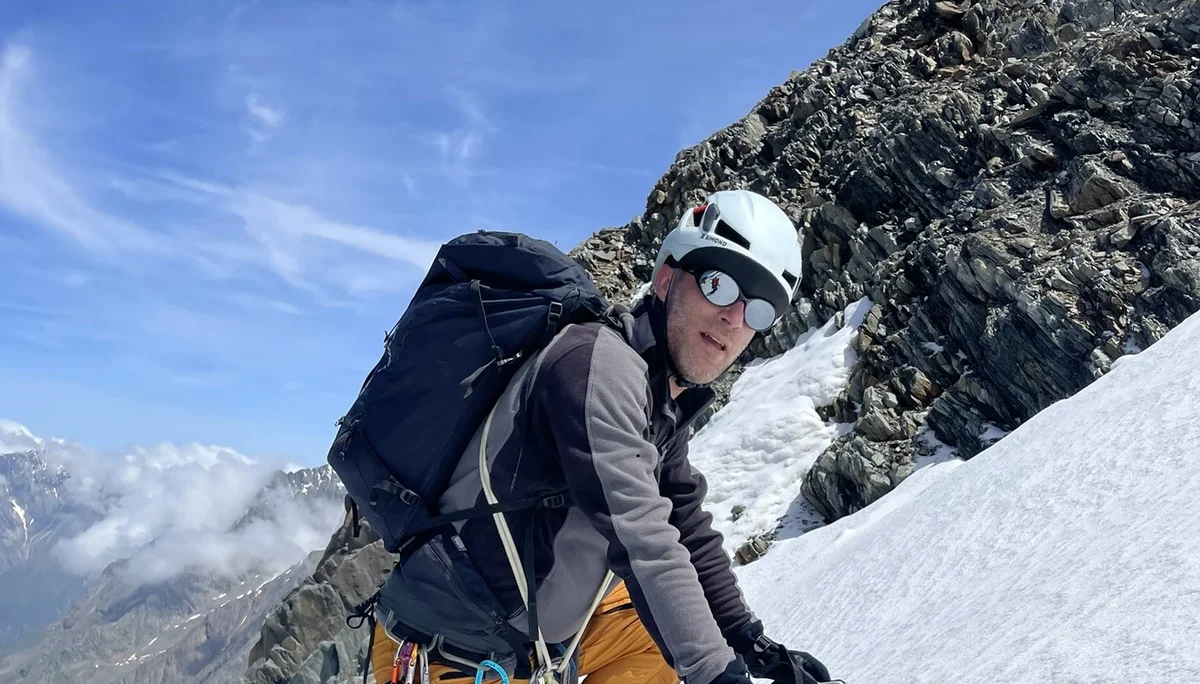 Felix in der Steilflanke | © DAV Offenbach