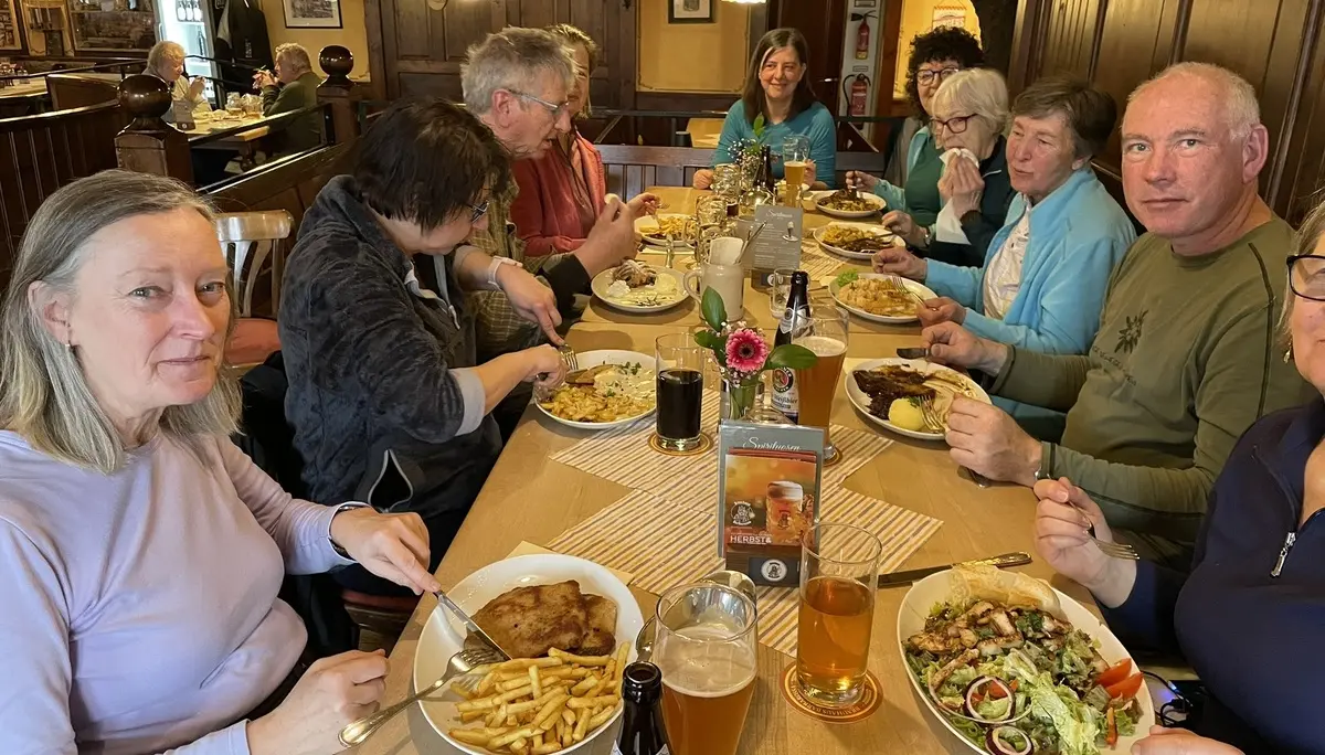 Wandergruppe in der Brauerei | © DAV Offenbach, Michael Jehrke