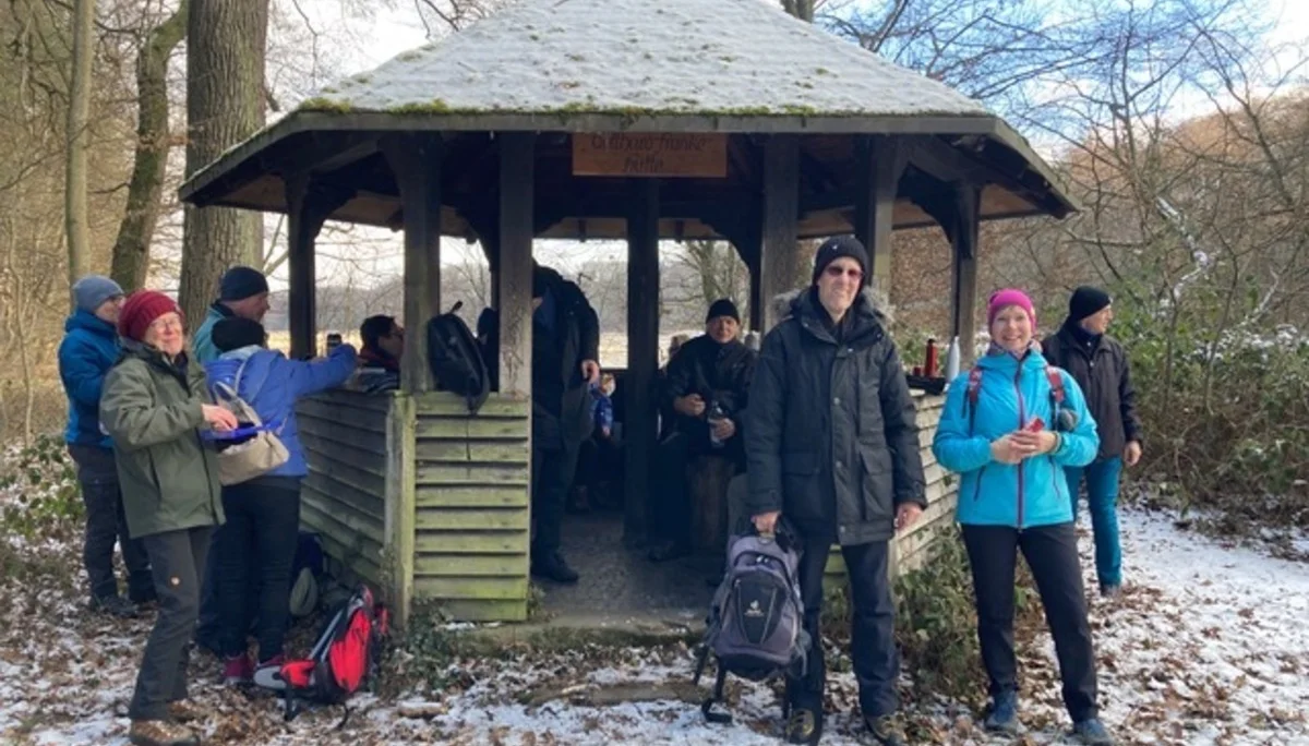 Rast an der Gotthard-Franke-Hütte im Dreieichenhainer Forst | © DAV Offenbach, Dr. Thomas Woznik
