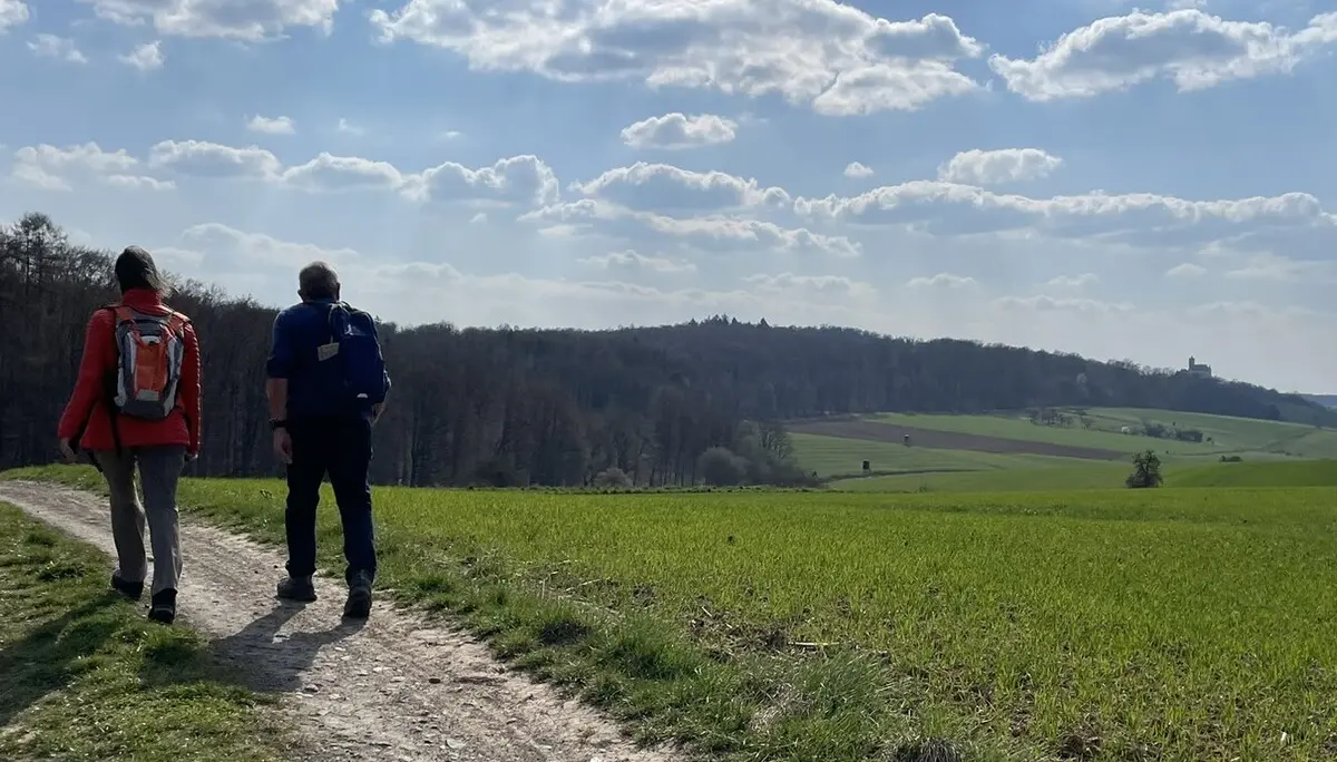 Auf dem Weg zur Ronneburg bei herrlichem Wetter. | © DAV Offenbach, Michael Jehrke