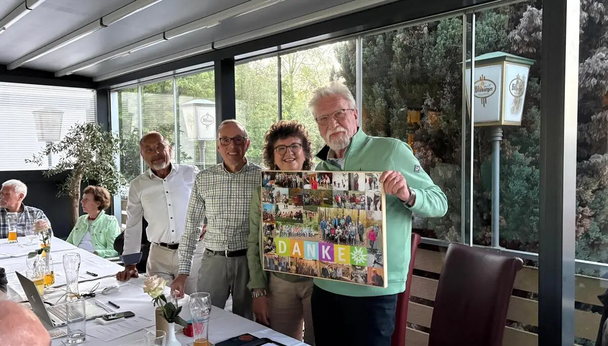 Jürgen Ebling - Fotokollage für langjähriges Engagement im Vorstand | © DAV Offenbach, Adina Biemüller