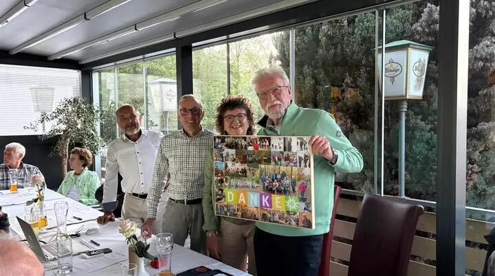 Jürgen Ebling - Fotokollage für langjähriges Engagement im Vorstand | © DAV Offenbach, Adina Biemüller