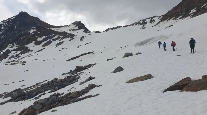 Traverse zum und auf dem Gletscher | © DAV Offenbach, Martin Jost