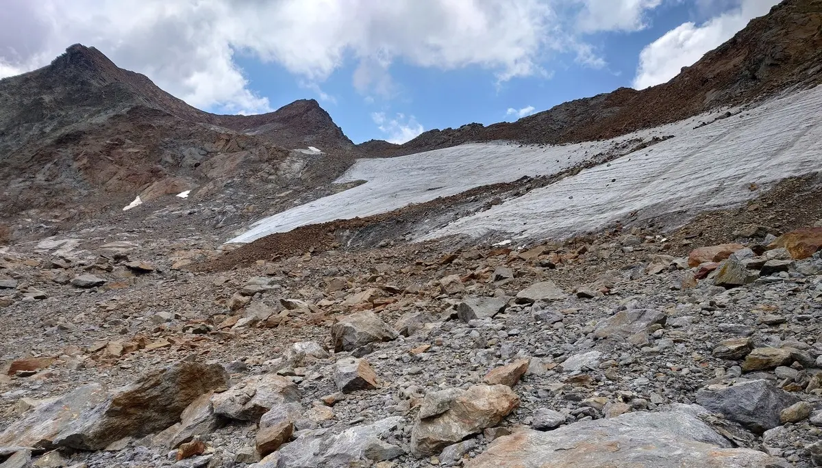 Gletscherfeld im Zustieg. | © DAV Offenbach, Sascha Mache