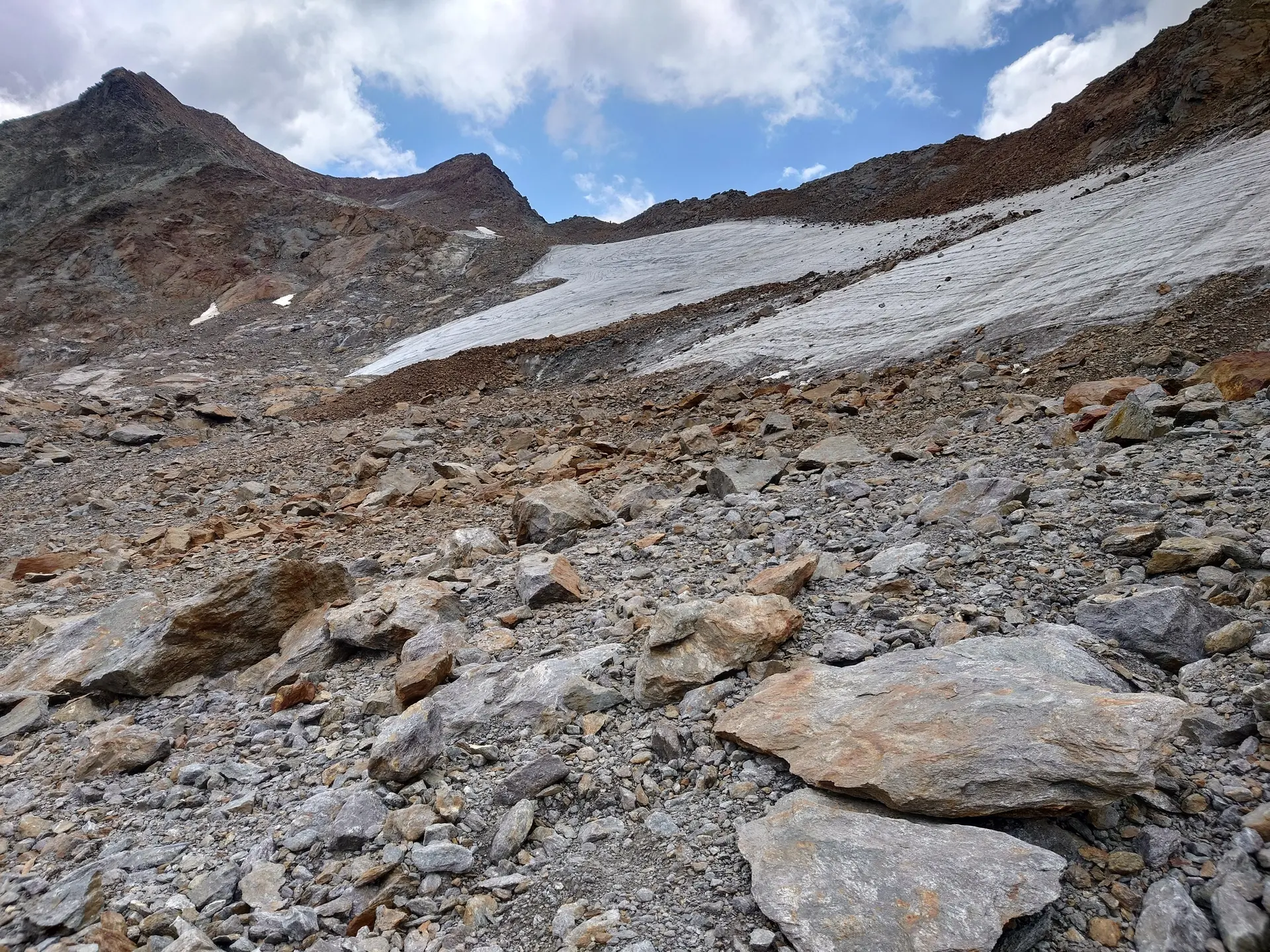 Gletscherfeld im Zustieg. | © DAV Offenbach, Sascha Mache