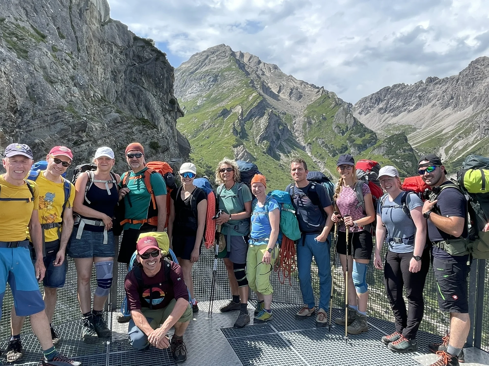 Klettergruppe vor dem Muttekopf | © DAV Offenbach