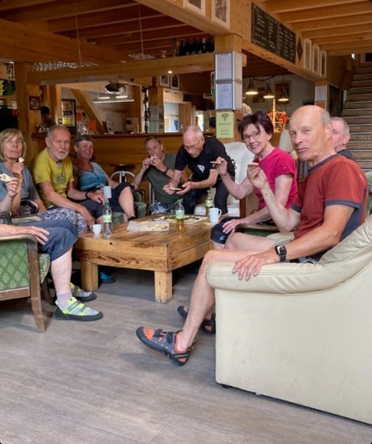 Pause in der Kletterbar | © DAV Offenbach, Thomas Woznik