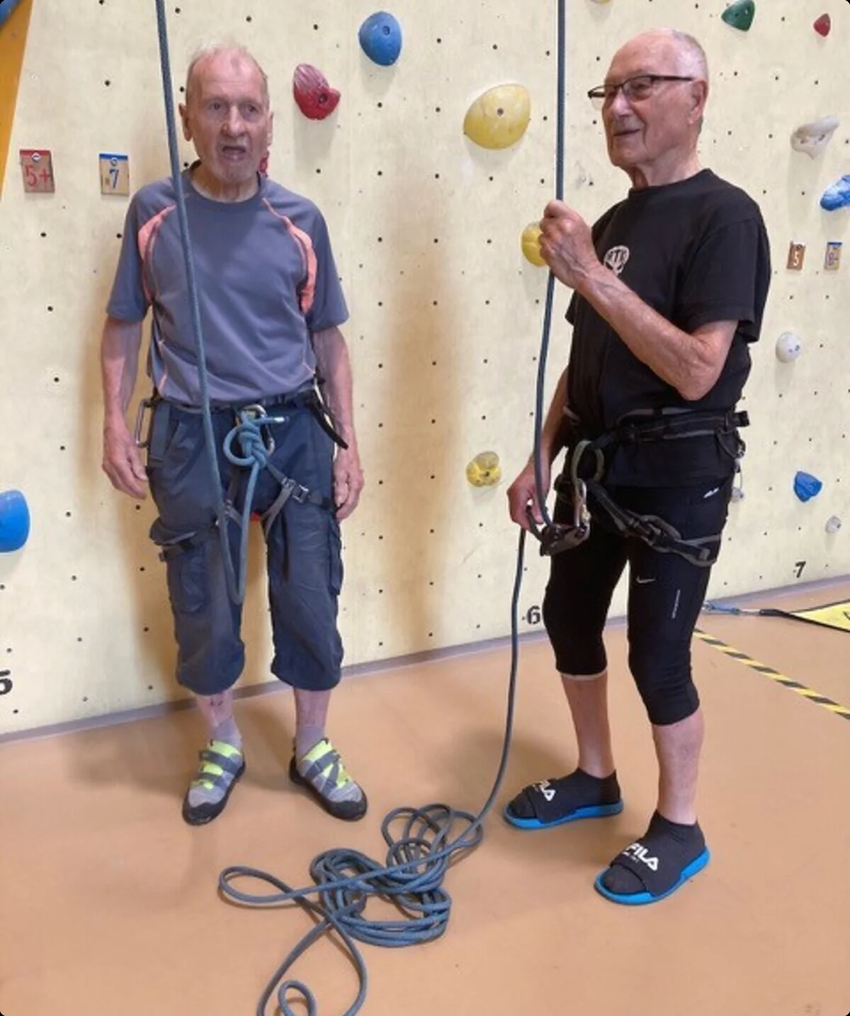Die ältesten Teilnehmer Werner Herdt und Ludwig | © DAV Offenbach, Thomas Woznik