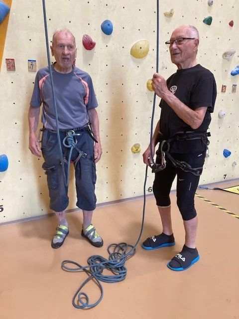 Die ältesten Teilnehmer Werner Herdt und Ludwig | © DAV Offenbach, Thomas Woznik