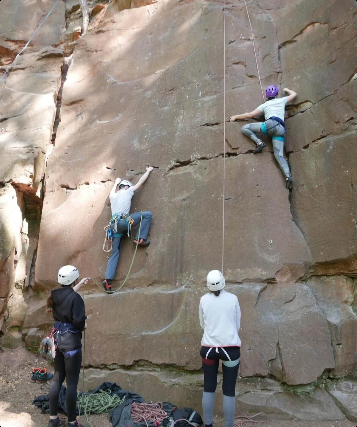 Klettern im Vorstieg und im Toprope im Odenwald | © DAV Offenbach