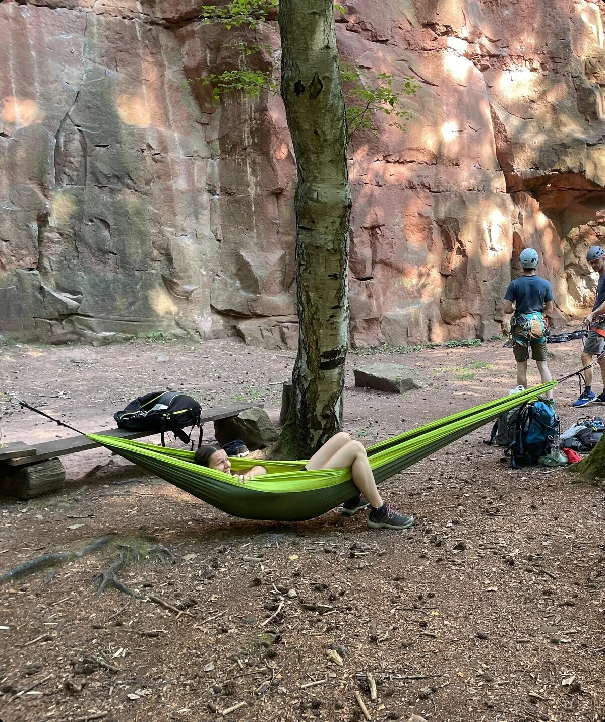 Pause in der Hängematte im Klettergarten | © DAV Offenbach