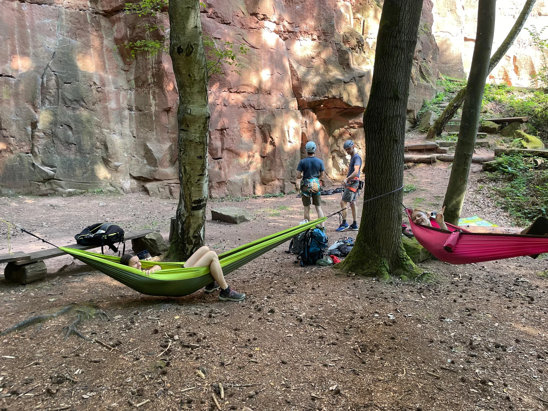 Pause in der Hängematte im Klettergarten | © DAV Offenbach
